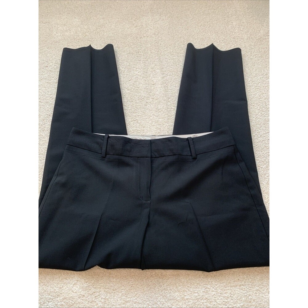 TALBOTS BLACK SLACKS PANTS 8P CURVY LIGHTWEIGHT MID RISE LOOPS